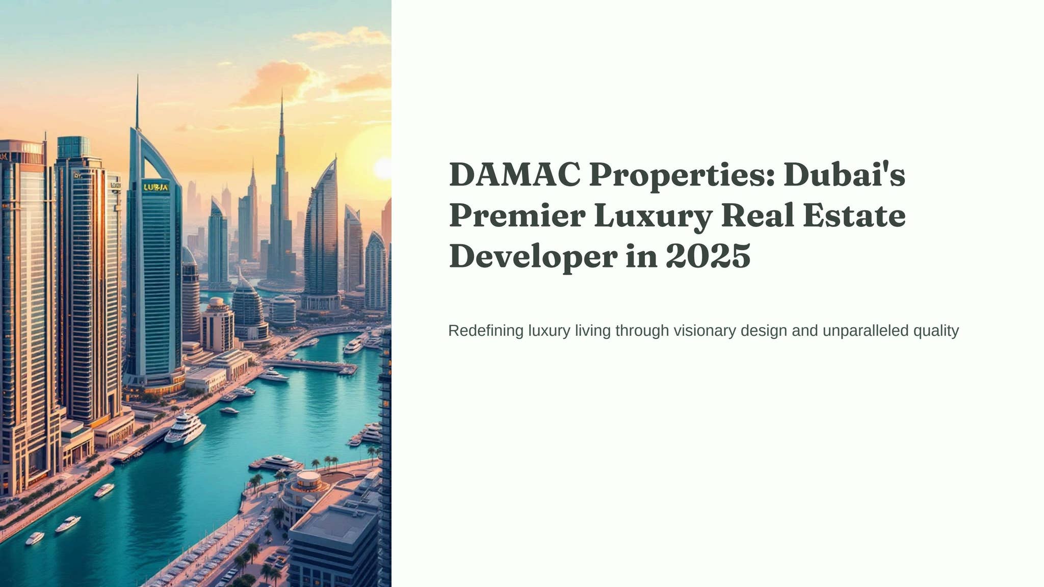 DAMAC Properties Dubai's Premier Luxury Real Estate Developer by ...