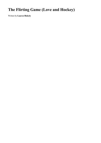 Download Now The Flirting Game (Love and Hockey) (Author Lauren Blakely)