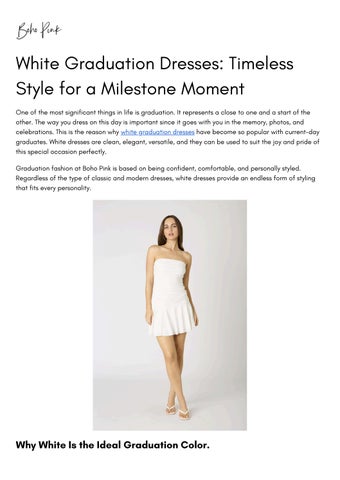 White Graduation Dresses Timeless Style for a Milestone Moment