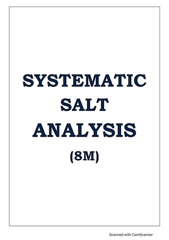 salt analysis