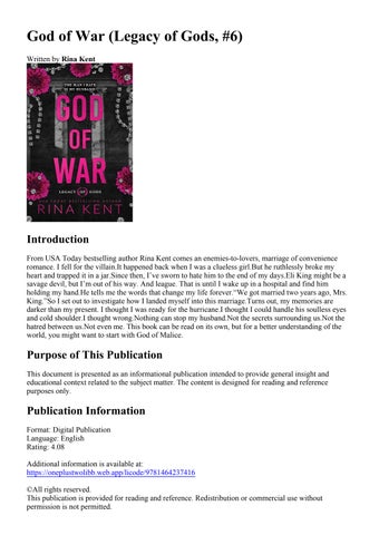 GET [PDF] Books God of War (Legacy of Gods, #6) (Author Rina Kent)