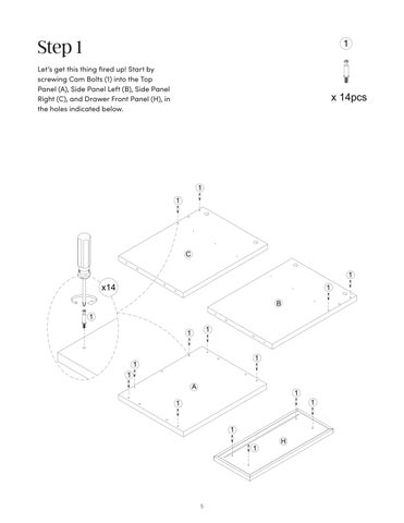 Paige 床头柜 Instruction Sheet 32750 第 5 页