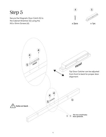 Paige 收纳 柜 Instruction Sheet 31260 第 10 页