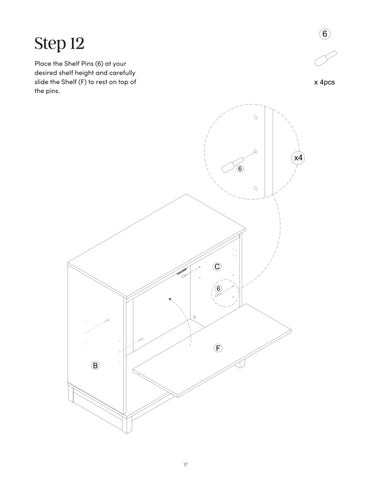 Paige 收纳 柜 Instruction Sheet 31260 第 17 页