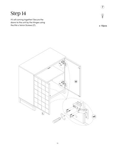 Paige 收纳 柜 Instruction Sheet 31260 第 19 页