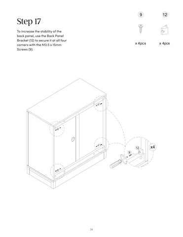 Paige 收纳 柜 Instruction Sheet 31260 第 24 页