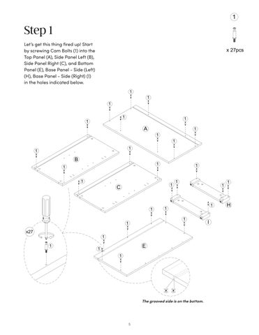 Paige 收纳 柜 Instruction Sheet 31260 第 5 页