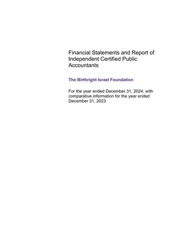 2024 Audited Financial Statements cover