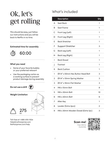 Irie Counter 凳 Instruction Sheet 28901 第 2 页