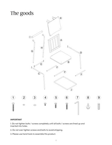Irie Counter 凳 Instruction Sheet 28901 第 3 页