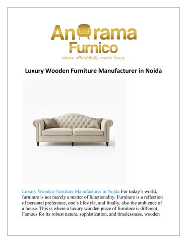 Luxury Wooden Furniture Manufacturer in Noida