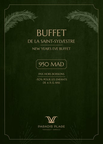 Paradis Plage Saint-Sylvestre menu