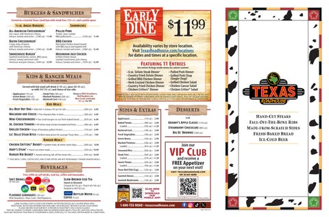 Texas Roadhouse Nutrition