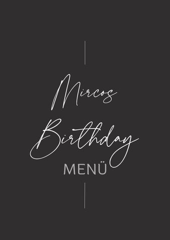 Mircos Birthday Menü