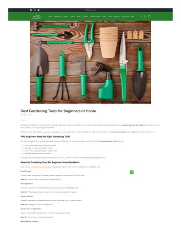 Best Gardening Tools for Beginners at Home