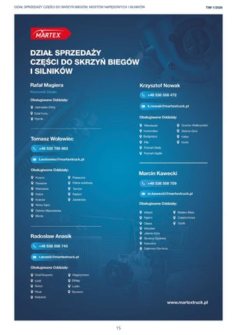 Truck Informator Martex - Kwartalnik 编号 .4. (58) styczeń-marzec 2026 第 15 页