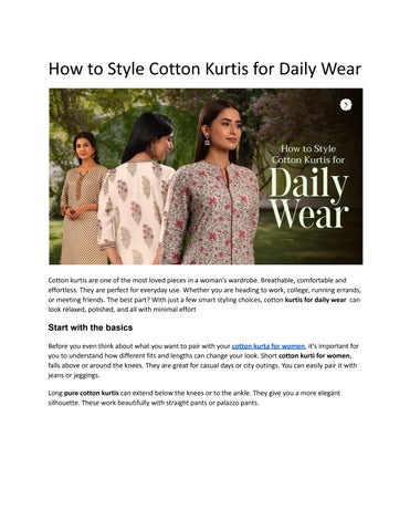 How to Style Cotton Kurtis for Daily Wear.docx