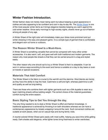 Discover 7 Smart Ways to Style Winter Shawl