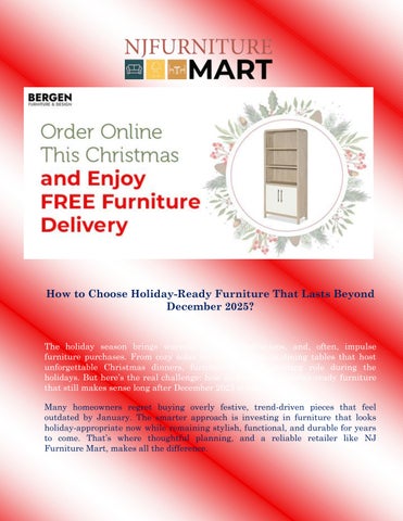 How to Choose Holiday-Ready Furniture That Lasts Beyond December 2025?