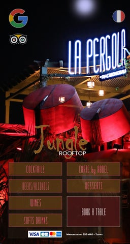 JUNGLE ROOFTOP LA PERGOLA MARRAKECH ENG MENU