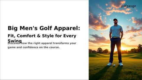 Big Men's Golf Apparel Fit Comfort and Style for Every Swing