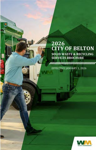 City of Belton Welcome Packet - Solid Waste and Recycling 