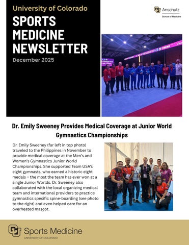 Sports Medicine Newsletter - December 2025