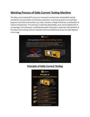working Process of Eddy Current Testing Machine - Magkraftndt