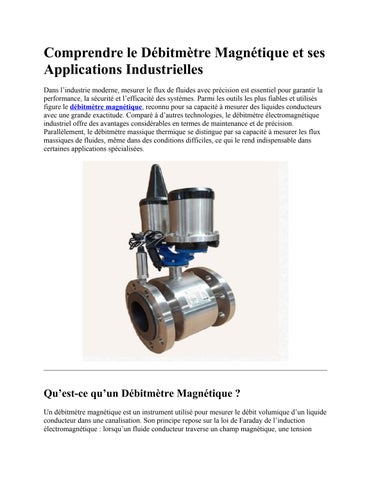 Débitmètre magnétique