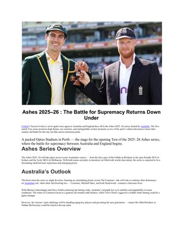 Ashes 2025–26