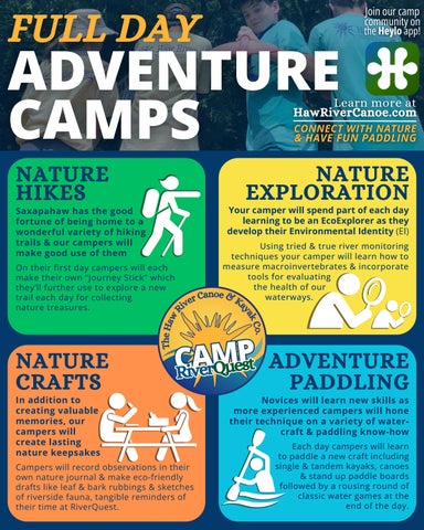 Camp RiverQuest 2026 Schedule