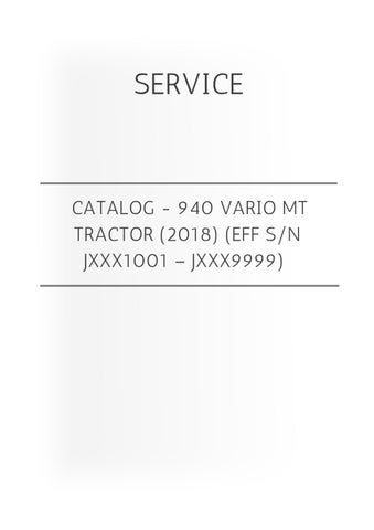 Complete Workshop Service and Repair Catalog for 309 / 310 / 311 / 312 Vario Tractors