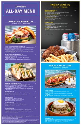 Breezes Menu