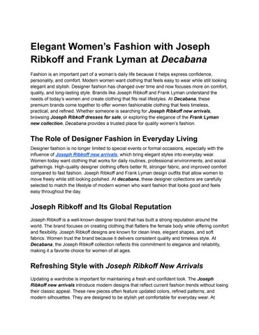 Joseph Ribkoff new arrivals