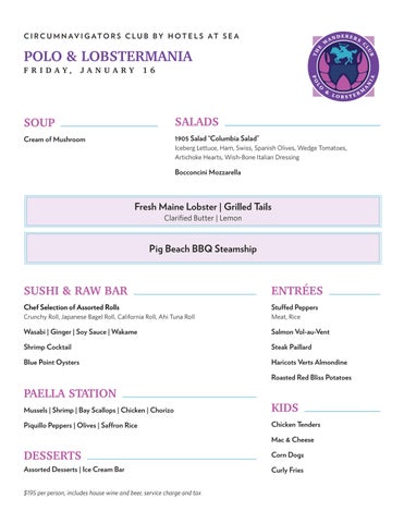Wanderers Polo & Lobstermania - Circumnavigators