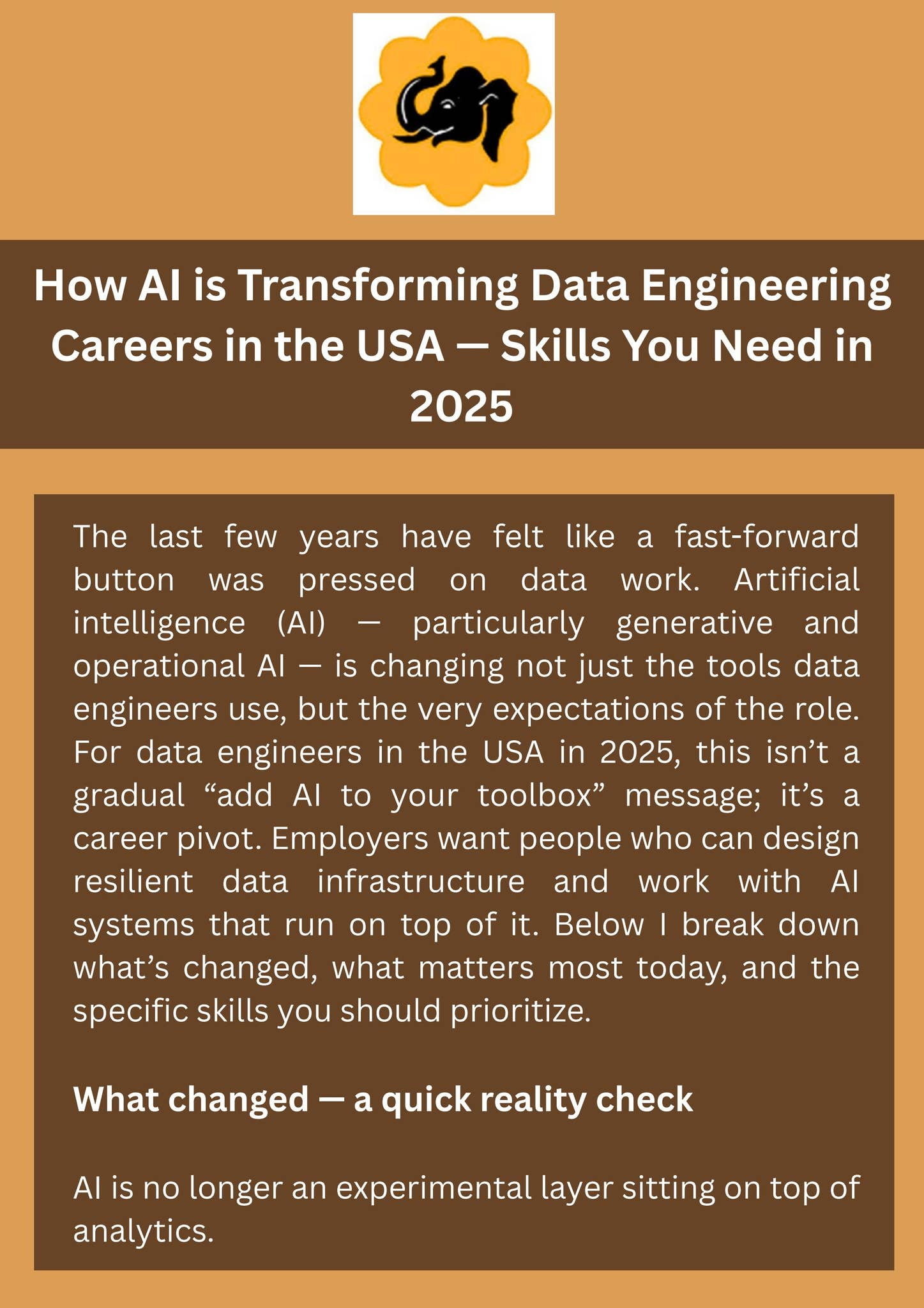 How AI is Transforming Data Engineering Careers in the USA — Skills You ...