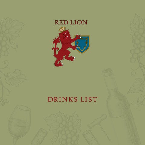Red Lion Brinkley Drinks List 2025
