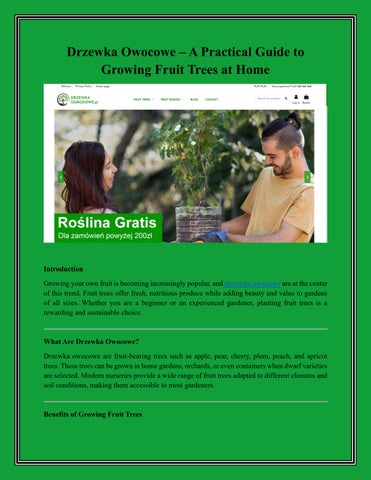 Drzewka Owocowe