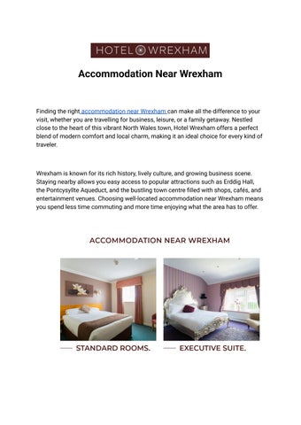 Accommodation Near Wrexham