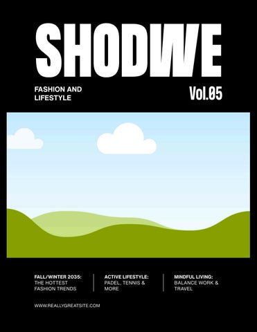 Green Black and White Modern Fashion Magazine