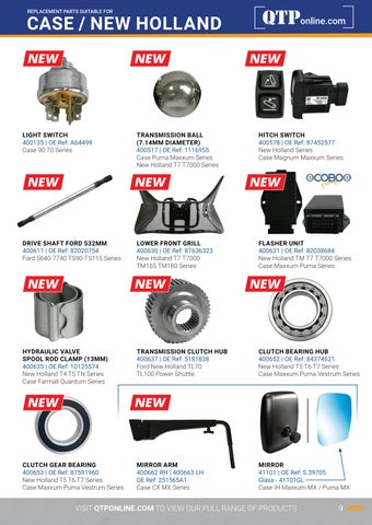 Quality Tractor Parts 灯饰目录 · QTP Product News - January 2026 第 9 页