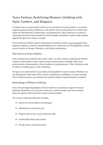 Trendy ethnic and fusion wear 