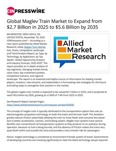 Maglev Train Market
