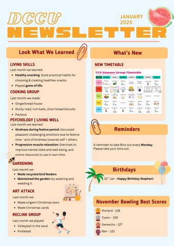 DCCU Newsletter JANUARY 25 