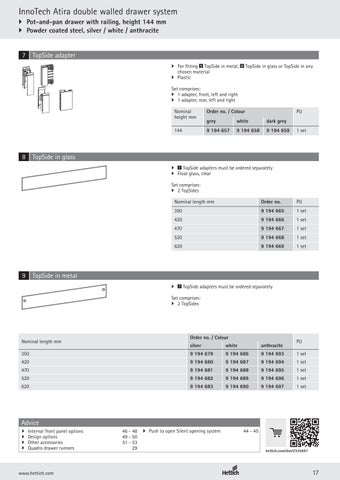 InnoTech Atira 家具手册 第 17 页