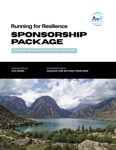 Running for Resilience_Sponsorship Package