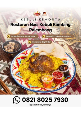 Hub. 0821 8025 7930, Rekomendasi Wisata Kuliner Palembang Restoran Nasi Kebuli Kambing Kemonya Cocok