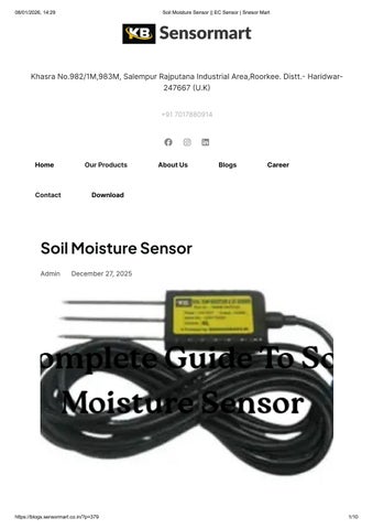 Soil Moisture Sensor __ EC Sensor _ Snesor Mart