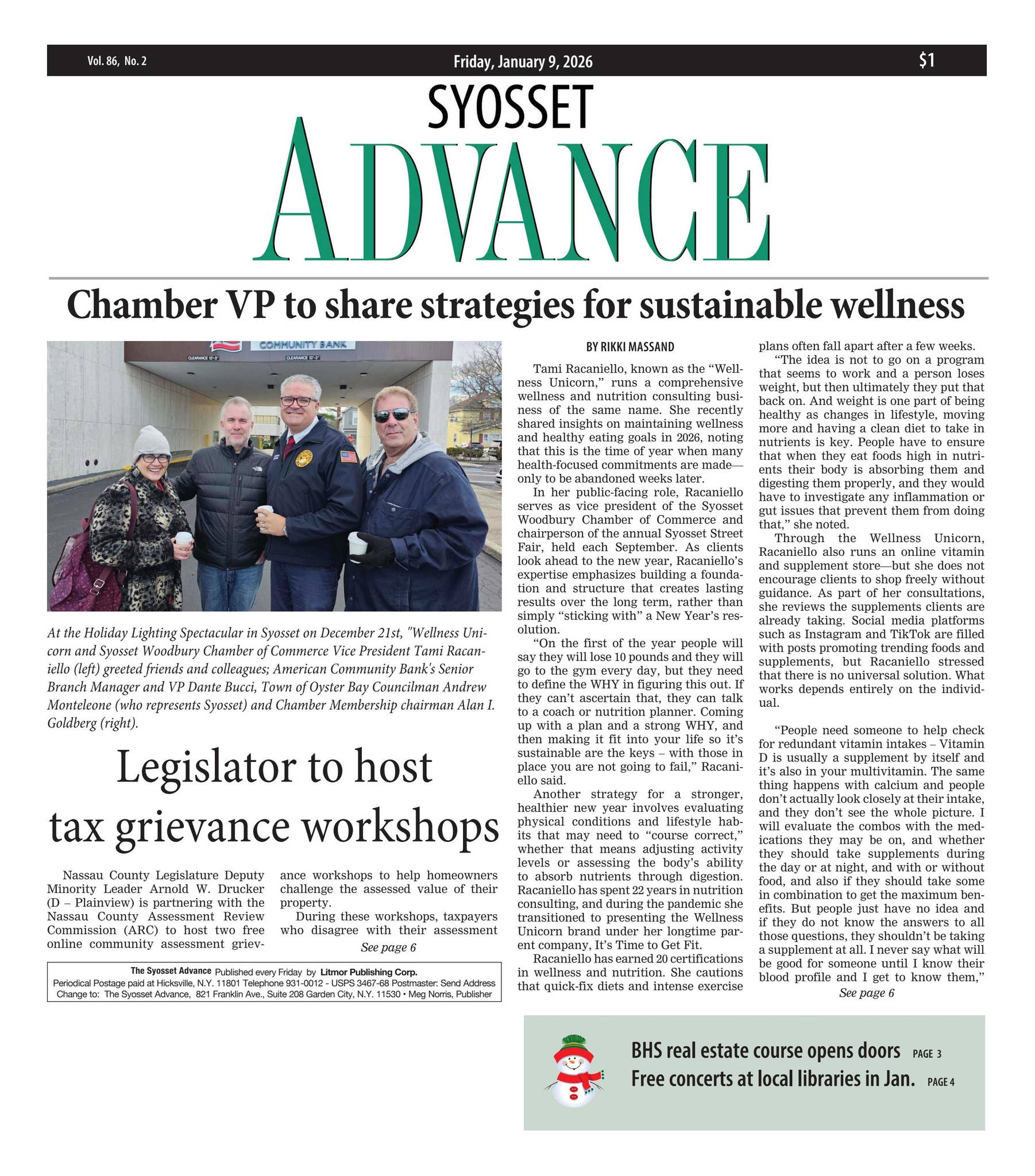 Syosset Advance (1/9/26) by Litmor Publishing - Issuu