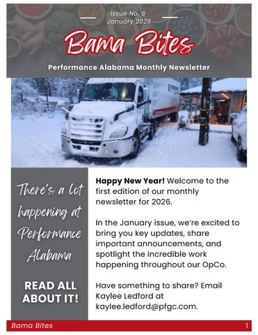 Bama Bites January 2026 Newsletter